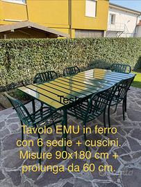 Tavolo allungabile e sedie da giardino EMU