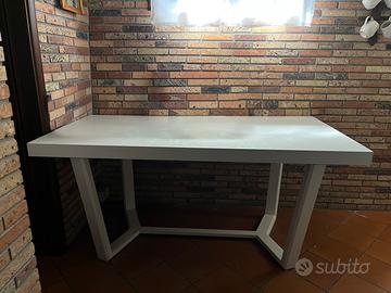 Tavolo moderno biaco in legno allungabile 160x90