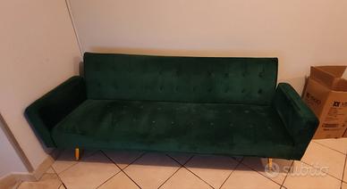 Divano letto in velluto