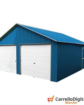 Box cantiere 666x724 due saracinesche 810kg blu