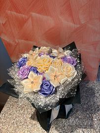 Bouquet fatto a mano di raso