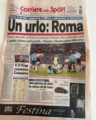 Corriere dello Sport 10/11/2003 Roma-Lazio 2-0