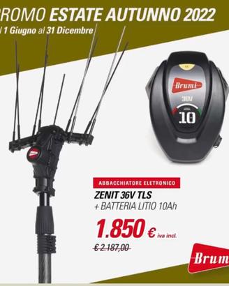 Abbacchiatore BRUMI Zenit 36V Scuotitore Olive