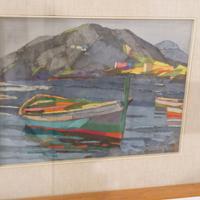 Vincenzo funiciello collage di stoffa Ischia