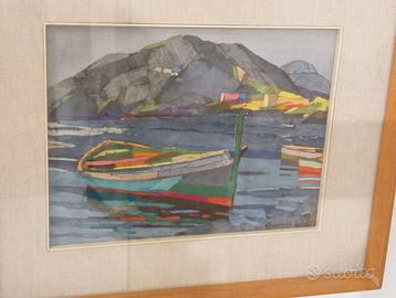Vincenzo funiciello collage di stoffa Ischia