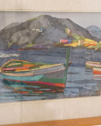 Vincenzo funiciello collage di stoffa Ischia