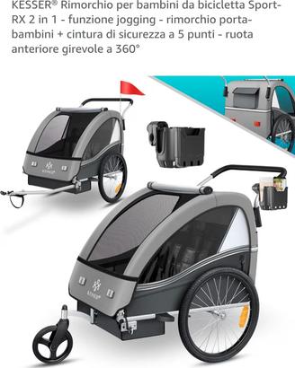 Rimorchio per bici/passeggino