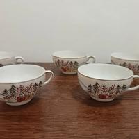 5 tazzine porcellana giapponese 
