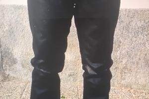 pantaloni vera pelle