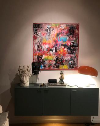 Quadro Love pop 5 Joan Laverias acrilico su tela