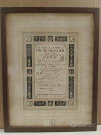 Antico Diploma di Laurea in Ingegneria Civile 1921