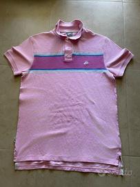 Polo Nike Vintage Rosa e Viola a Righe - Taglia L