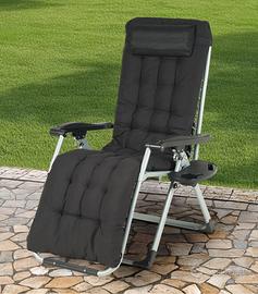 Poltrona Reclinabile Da Giardino Con Cuscino