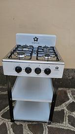 Cucina campeggio cucina portatile 4 fuochi gas