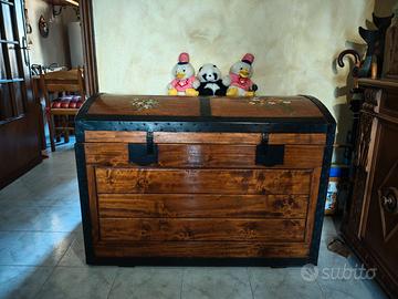 Baule cassapanca in legno