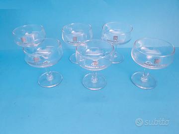 bicchiere vetro cristallo rosso antico - 6 PEZZI