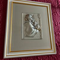 quadro Madonna con bambino su specchio 