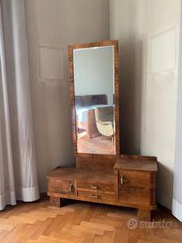 Mobiletto ingresso con specchiera anni '40