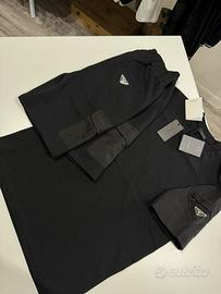 maglie e pantaloncini prada, moncler, casablanca