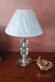 Lampada   in  cristallo sfacettato e molato a tuli