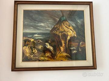 dipinto ad olio con cornice