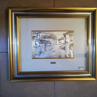 Quadro argento con cornice