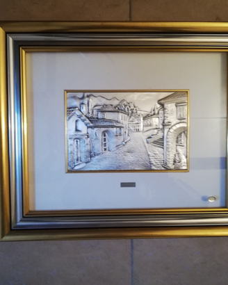 Quadro argento con cornice