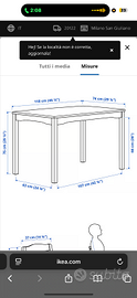 Tavolo con sedie IKEA colore legno