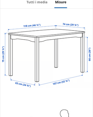 Tavolo con sedie IKEA colore legno
