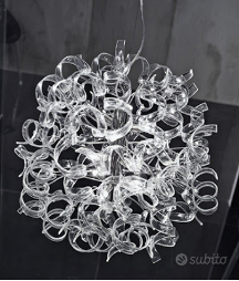 lampadario riccioli vetro