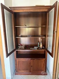 vetrina in legno mobile tv  specchio e trucchiera