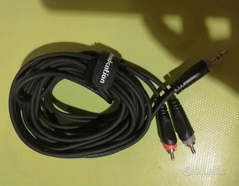 Cavo Audio Professional: Jack 3.5mm Stereo a 2 RCA