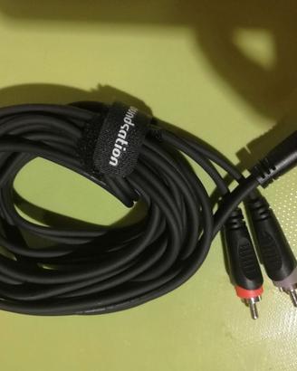 Cavo Audio Professional: Jack 3.5mm Stereo a 2 RCA