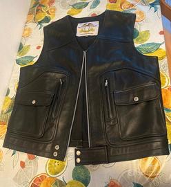 Gilet moto  vera pelle