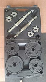 pesi da palestra kit dischi e bilancere