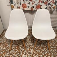 Coppia di sedie stile nordico DIFETTATE