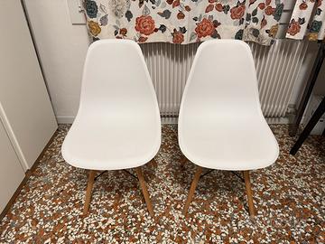 Coppia di sedie stile nordico DIFETTATE