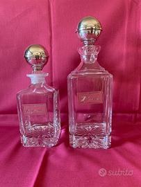Bottiglie cristallo e argento 800