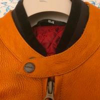 giubbotto pelle moto spidi marrone caramello