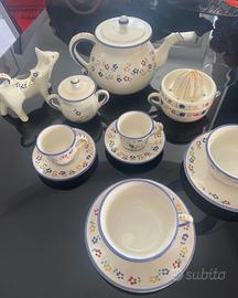 Set te’/caffe’ Sam Vaccaro Raro con Lattiera Mucca