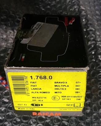 PASTICCHE FRENI POST ALFA ROMEO 1,3 JTD 02/2010