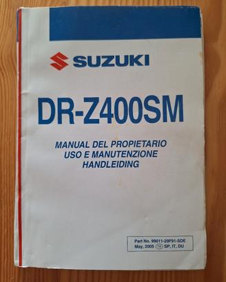 uso e manutenzione DR- Z400 SM