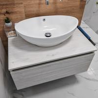 Mobile bagno Sospeso con vasca esterno e cassetto