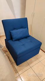 Poltrona letto richiudibile.