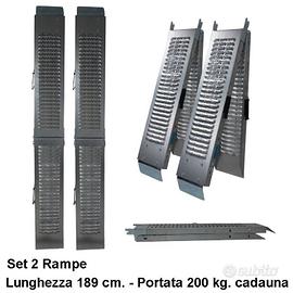Set 2 rampe di carico pieghevoli per moto pedane