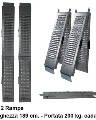Set 2 rampe di carico pieghevoli per moto pedane