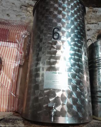 Fusto acciaio inox 100 litri