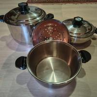 SET 3 PENTOLE ACCIAIO TRIPLO FONDO