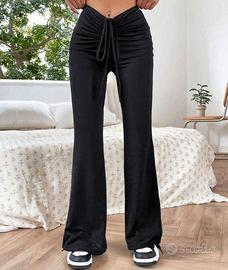 SHEIN EZwear Pantaloni donna svasati con coulisse