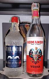 COPPIA RARE VODKA FINLANDIA E ROMANOFF ANNI 70/80
